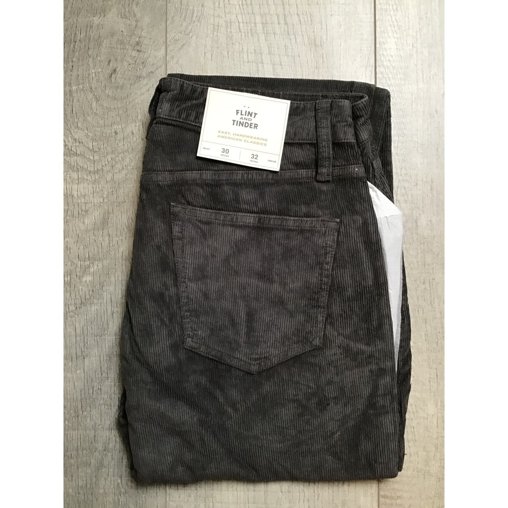 Flint & Tinder Men's Washed Black 365 Corduroy Pant Athletic Tapered Size 30 NWT - Picture 5 of 12